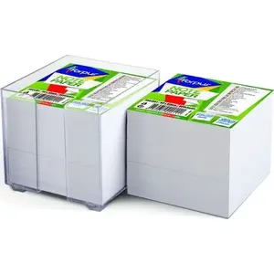 Pastello adhesive-free white note block container 85×85 mm 800 sheets PAS-0565
