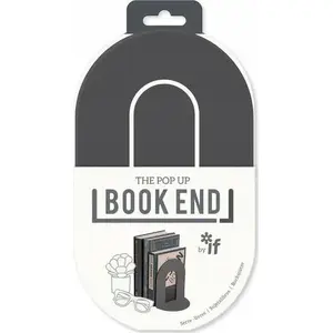 Book End by IF — dark gray, metal bookend for shelves and desks