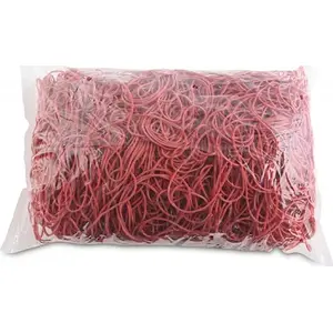 Резинки для денег Office Products, диаметр 70 мм, сечение 1,5×1,5 мм, 60% каучука, упаковка 1000 г, красные