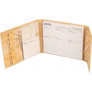 Planner weekly with sticky notes Harry Potter, size 19.3 x 16.5 cm, brand harry potter