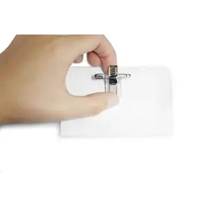 Identity badge holder Staples Durable 823019, transparent, pack of 25