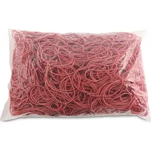 Резинки Office Products диаметр 60 мм, сечение 1,5×1,5 мм, 60% каучука, упаковка 1000 г, красные