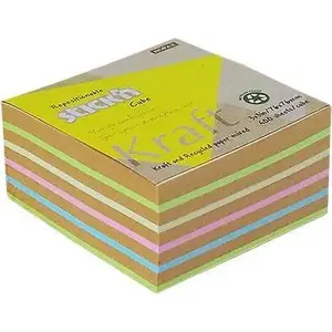 Sticky Notes cube Stick'n 76×76 mm, kraft, 5 colors, 400 sheets