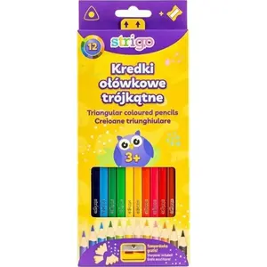 Colored pencils or markers Strigo — 12 pieces (assortment: 12 colored pencils or 12 markers)