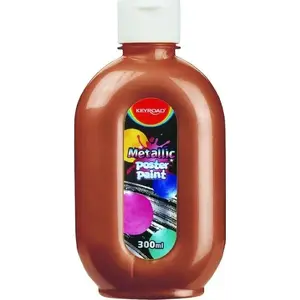 Plakāta krāsa PBS Connect KEYROAD metāliska 300 ml pudele dzeltena