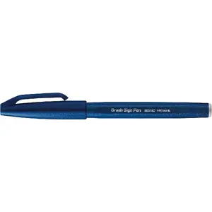 Маркер-кисть PENTEL Brush Sign тонкий наконечник, тёмно-синий, 1 шт.