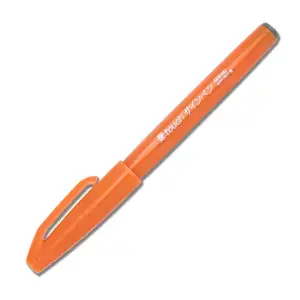 Перо для каллиграфии PENTEL SES15C-F — оранжевая водная тушь, тонкое перо, 1 шт.
