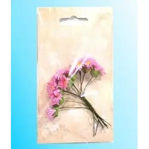 Paper Flowers TEKA Kwiatki papierowe margerytki różowe bukiet 10 pcs