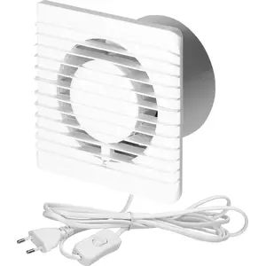 Vannas istabas ventilators ORNO BF-125/PS 125 mm ar vadu un slēdzi
