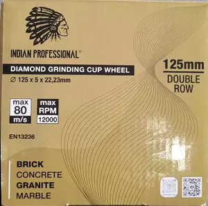 Diamond Grinding Wheel INDIAN PROFESSIONAL 125 mm Double Row, model IP7783