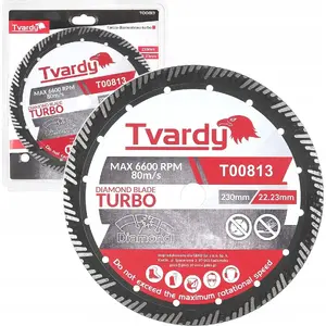 Diamond Turbo Cutting Disc Tvardy 230×15×22.23 mm for Stone and Concrete (25 pcs)