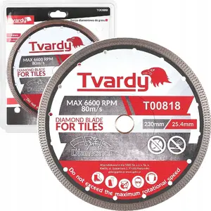 Diamond Cutting Disc for Porcelain Tiles Tvardy 230×10×25.4/22.23 mm, 25 pcs