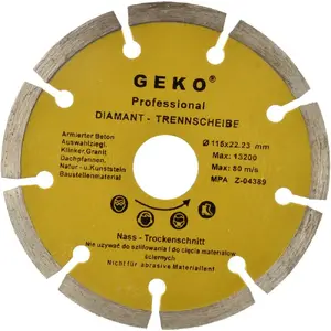 Алмазный сегментный диск для резки 115 мм GEKO G00250 – GEKO PROFI, упаковка 200 шт.