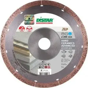 Алмазный отрезной диск Distar 200×1,3×10×25,4 мм для твёрдой керамики, модель Advanced