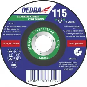 Leņķa slīpmašīnas piederums Dedra F1365 — griešanas disks, diametrs 230 mm, 1 gab