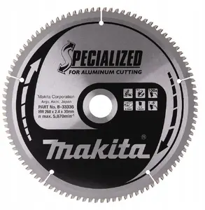 Circular Saw Metabo model B-33336 — blade Ø260 mm, bore 30 mm, 100 teeth, for aluminum