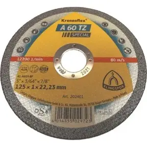 Metāla griešanas disks KLINGSPOR 125 mm x 1,0 mm (modelis 202401)