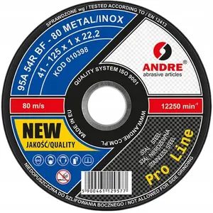 Cutting Disc for Metal Andre 125 x 1.0 mm PRO LINE 95A54RBF