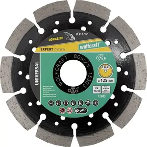 Алмазный диск 125 мм Wolfcraft PRO Laser Universal, для сухой и влажной резки
