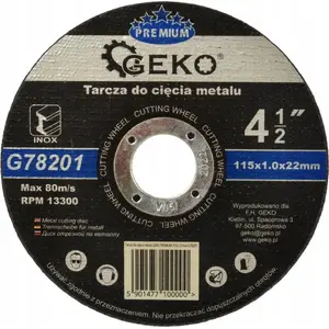 Круг отрезной по металлу GEKO G78201 115 x 1,0 мм Inox, тонкий диск для нержавейки