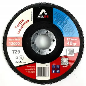 Flap Disc Allbe A134ZD41204 125 mm P40 Zirconia for Metal and Stainless Steel