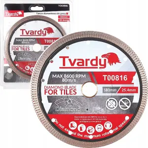 Diamond Cutting Blade for Porcelain Tiles Tvardy 180 x 10 x 25.4/22.23 mm