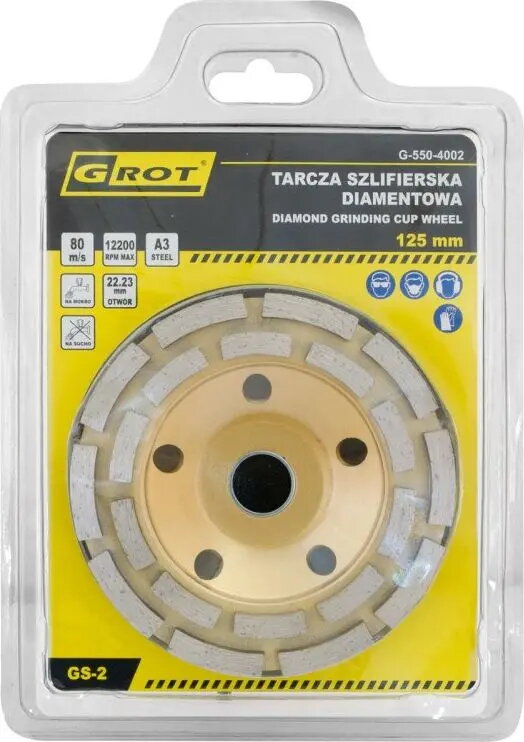 Dimanta slīpēšanas disks Grot GS-2 125