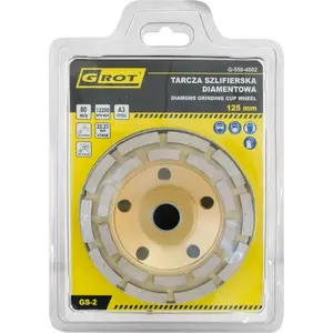 Diamond Grinding Disc Grot GS-2 125 mm — 125mm diamond abrasive wheel for angle grinders