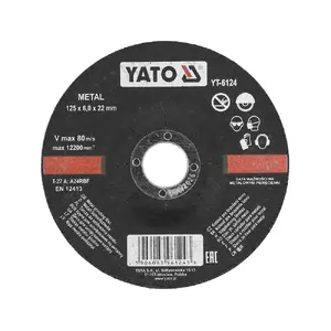Piederumu komplekts leņķa slīpmašīnai YATO YT-6124 — disks Ø12,5 cm, 5 gab.