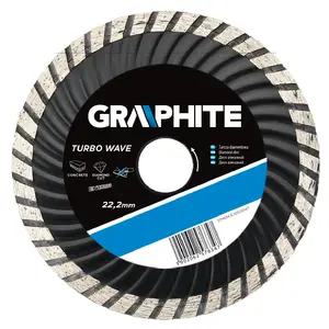 Алмазный отрезной диск 125x22,2 мм Turbo Wave, GRAPHITE 57H634