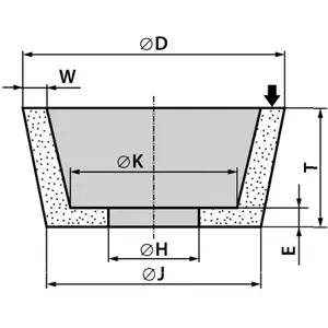 Slīpēšanas ritenis Andre 100 x 40 x 20 mm 99A60K7VE0-33 balts, tips 11