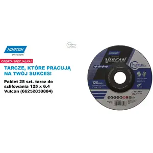 Круг шлифовальный NORTON Vulcan 125 мм x 6,4 мм A30P для металла