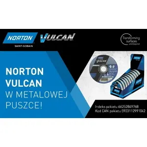 Cutting Discs NORTON Vulcan 125 x 1.0 mm for Metal/Inox, 10 pcs
