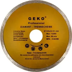 Cutting Disc GEKO PROFI 125 mm Solid Wheel GEKO (pack of 100)