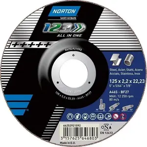 Cutting and Grinding Disc Norton Clipper A46S 125x2.2x22.2 T27