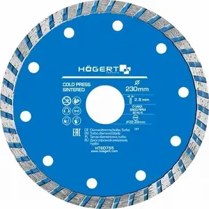Diamond Cutting Disc Hoegert 230 x 22.2 mm Turbo, model HT6D755