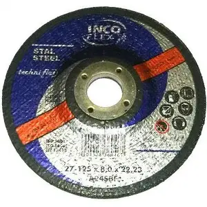 Griešanas/slīpēšanas disks metālam Inco Flex 125×8×22.2 mm (M27-125-8.0-22A24S)