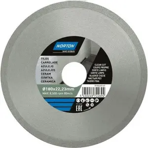 Алмазный режущий диск Norton Clipper 125×22,2 мм сплошной стандартный (70184601275)