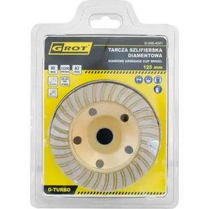 Dimanta slīpēšanas disks Grot G-TURBO 125 mm (G-550-4001) priekš leņķa slīpmašīnām