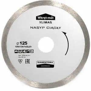 Diamond Wet Cutting Disc Quantec TDP-125M 125 mm with continuous rim for wet cutting