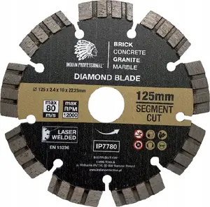 Diamond Cutting Disc 125 mm Segment Turbo Cut - INDIAN PROFESSIONAL IP7780