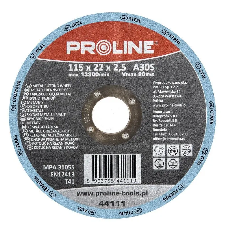 Proline slīpmašīnas aksesuārs 44111 — disks
