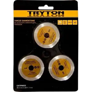 Diamond Cutting Discs Set TRYTON EATPW03 — 54.8×11.1 mm, for TPW500K, 3 pcs