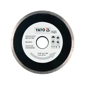 Отрезной диск YATO YT-6013 для угловой шлифмашины — Ø 125 мм, для керамики, стекла, плитки, фарфора, камня