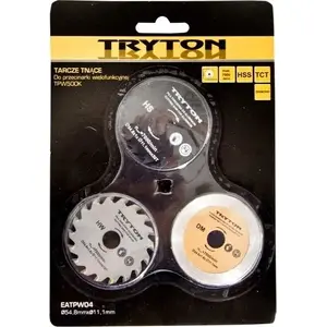 Cutting Disc Set TRYTON TPW500K – 54.8×11.1 mm HSS, TCT, Diamond, 3 pcs