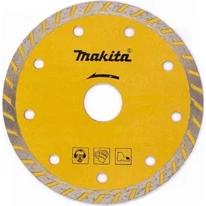 Алмазный отрезной диск Makita 115 x 22,23 мм Turbo (сухая резка) для бетона, цемента, мрамора, плитки