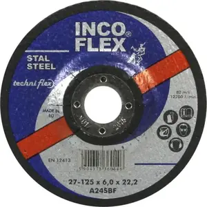 Griešanas disks Techniflex T27 230×8,0×22 mm — abrazīvais rats metālam un akmenim