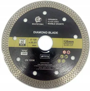 Diamond Cutting Disc 125 mm x 1.4 mm x 22.2 mm Slim Cut — INDIAN PROFESSIONAL