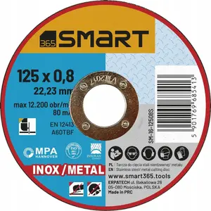 Cutting disc Smart365 125x0.8 mm for inox and metal, pack of 25