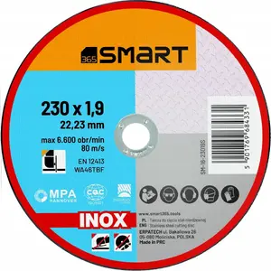 Cutting Disc Smart365 230 x 1.9 mm for Stainless Steel and Metal, Pack of 25